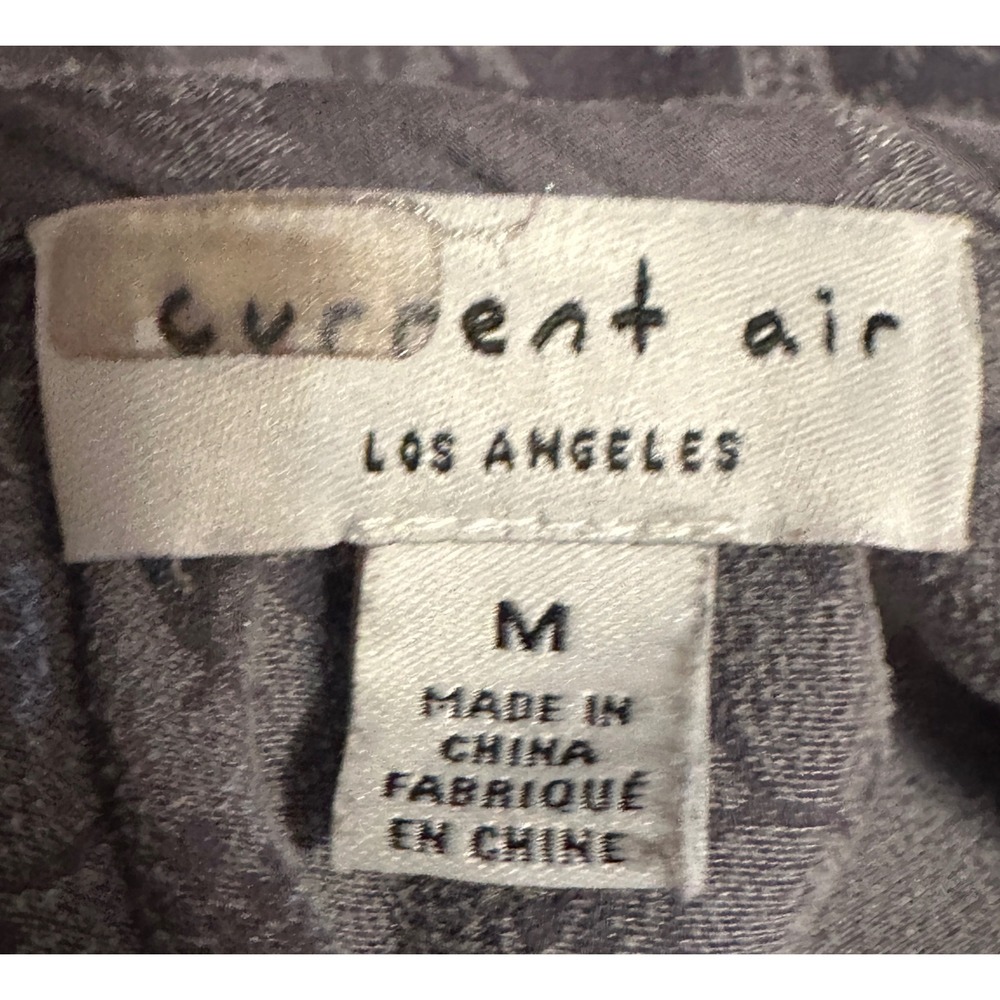 Current Air Los Angeles Smocked Waist Floral Jacquard Dress Grey Womens M - Picture 9 of 16